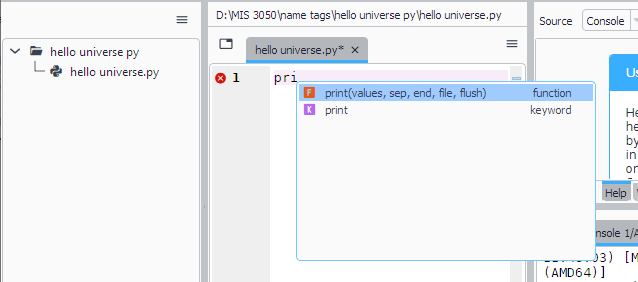Autocompletion