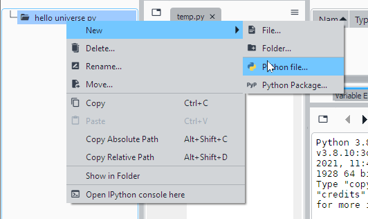 New Python file